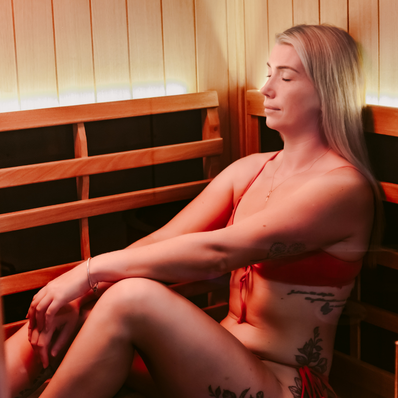 Infrared sauna room at Ruku Wellness Studio, Waitara