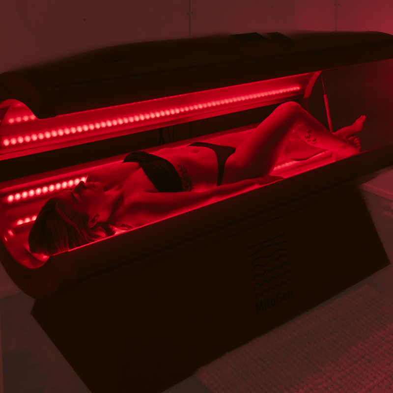 Sauna, cold plunge and red light bed at Ruku Wellness Studio